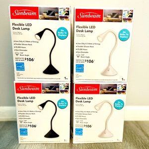 Brand new desk/reading lamps. Never opened. Never used. Plugs in. No batteries.